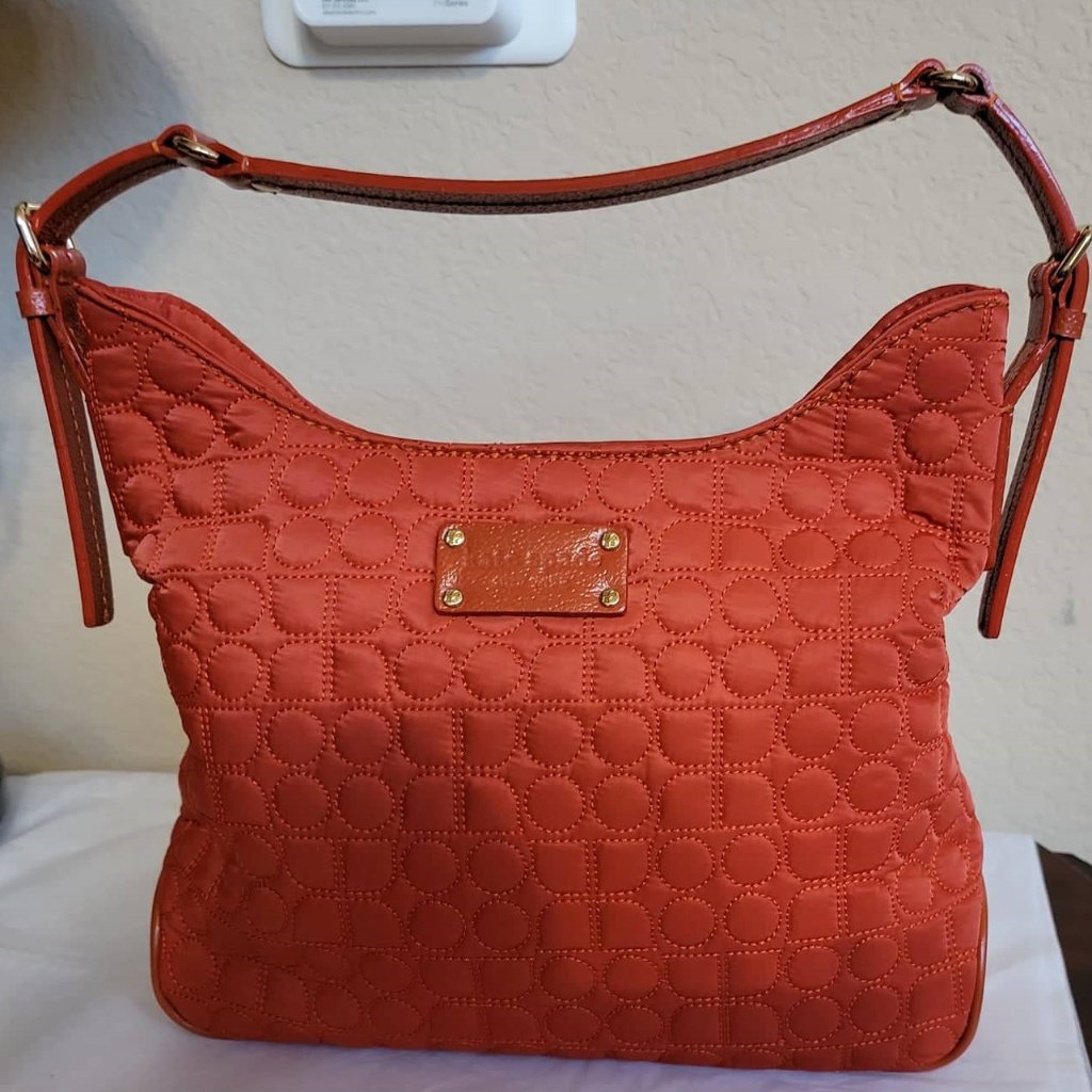 Kate Spade Pumpkin Quilted Handbag/Shoulder Bag